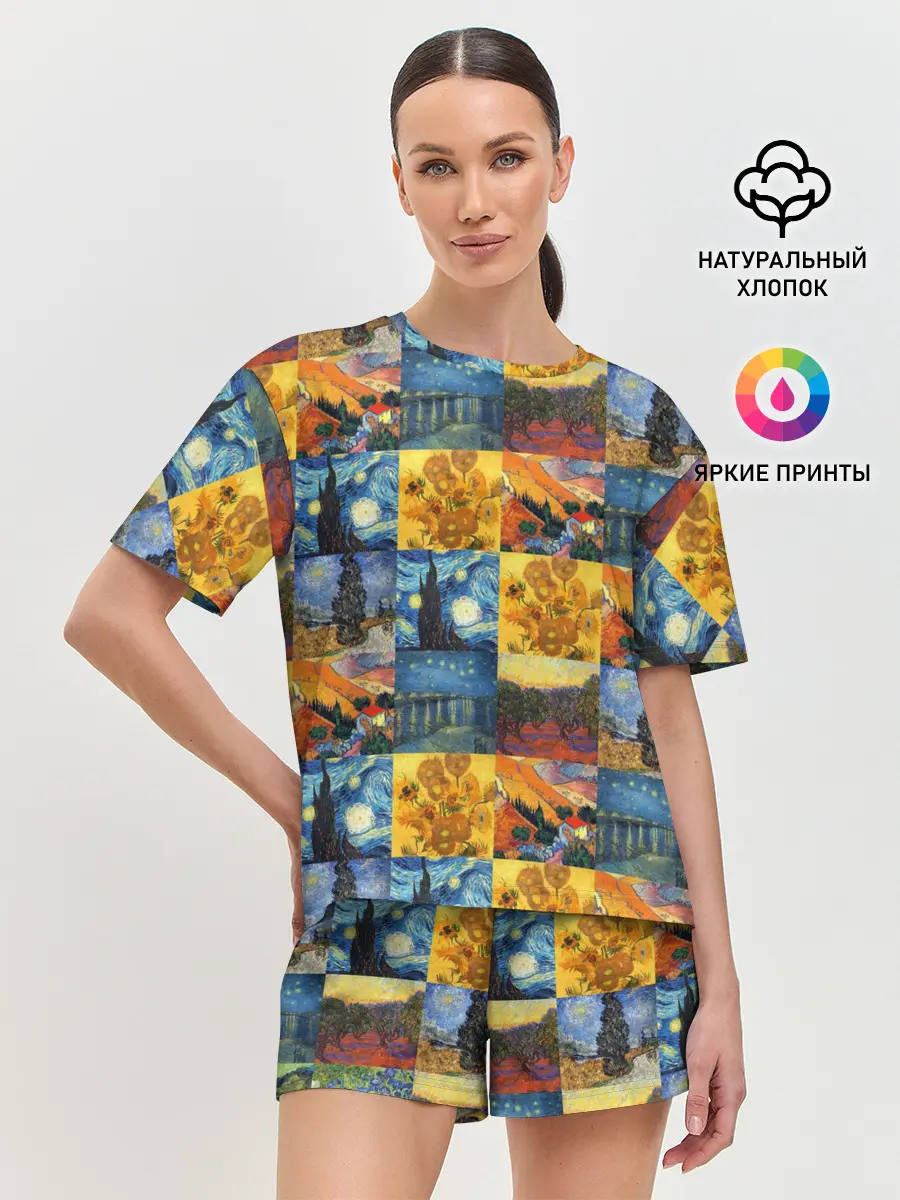 Женская пижама с шортами / Картины Ван Гога