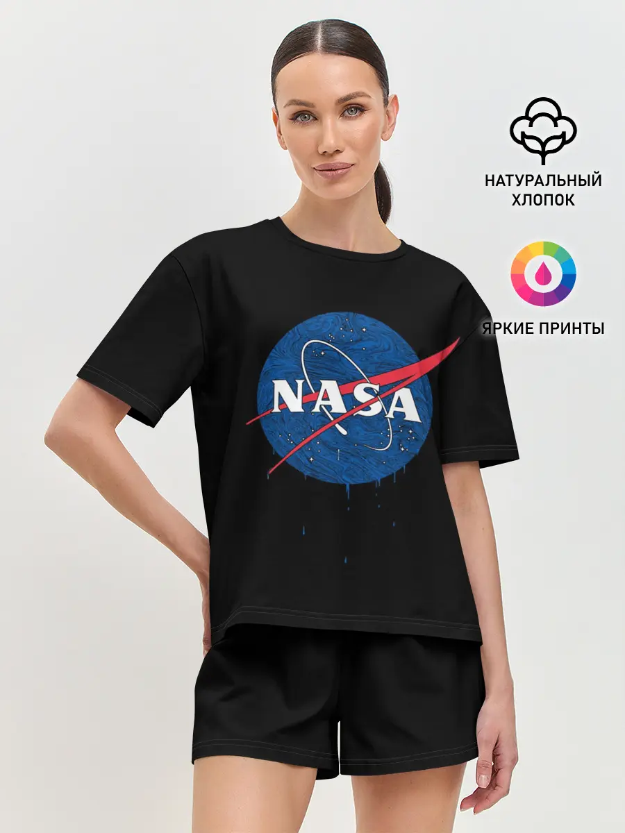 Женская пижама с шортами / NASA Краски