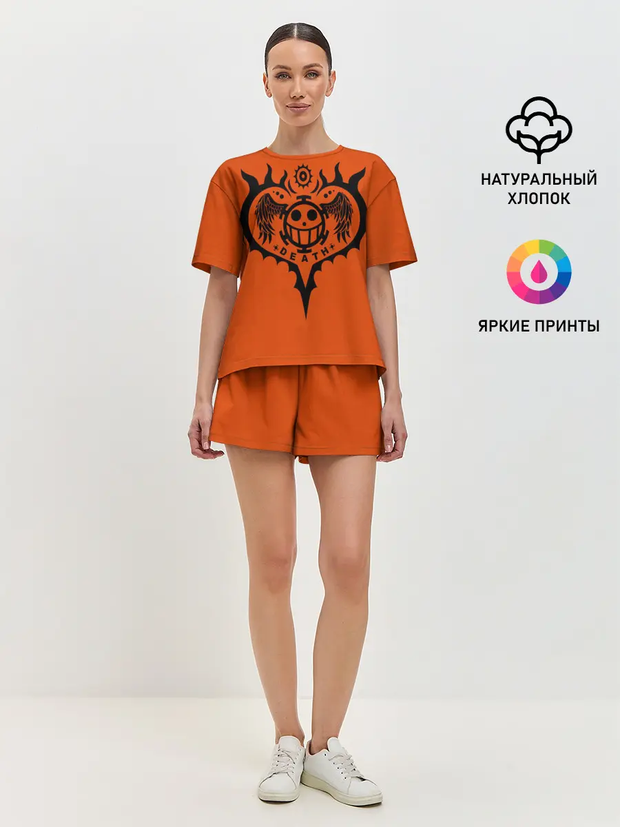 Женская пижама с шортами / сердце One Piece