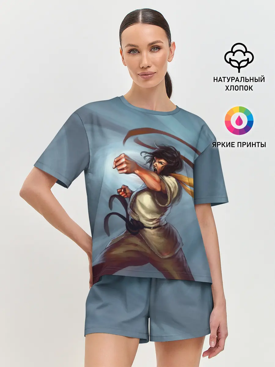 Женская пижама с шортами / Karate girl