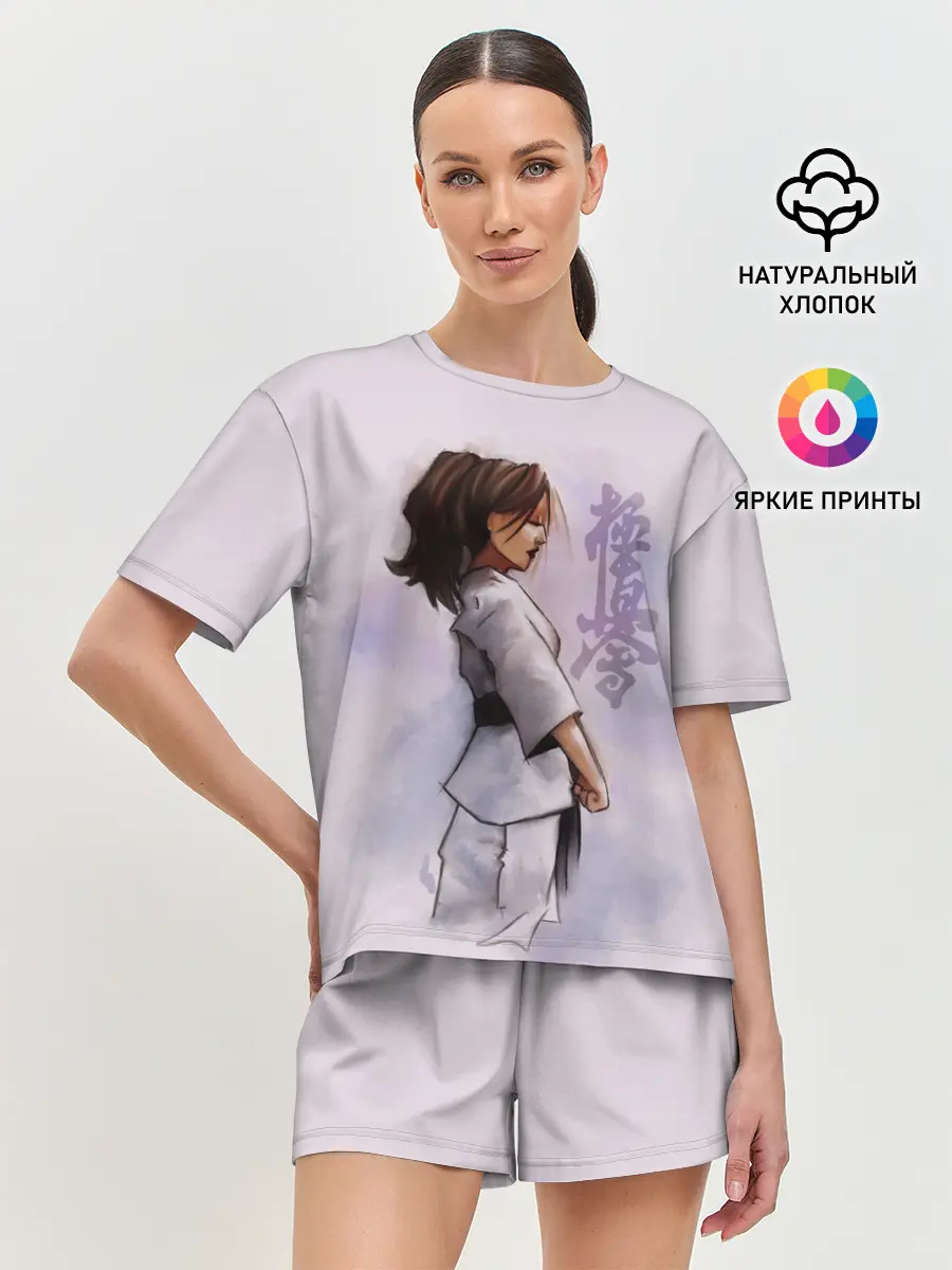 Женская пижама с шортами / Кёкусинкай девушка