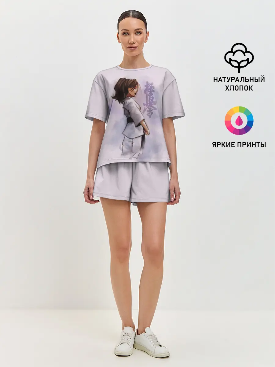 Женская пижама с шортами / Кёкусинкай девушка