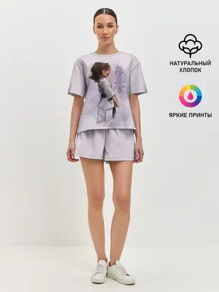 Женская пижама с шортами / Кёкусинкай девушка