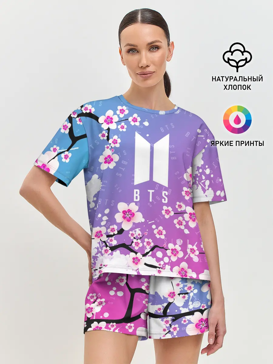 Женская пижама с шортами / BTS