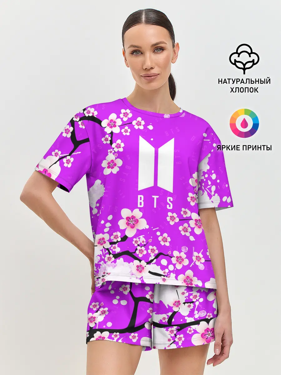 Женская пижама с шортами / BTS