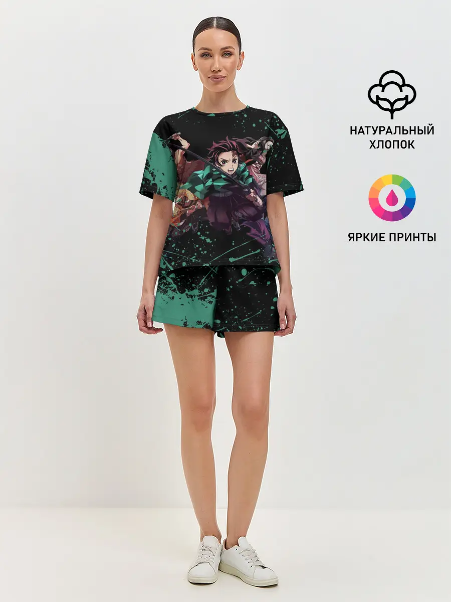 Женская пижама с шортами / Персонажи Demon Slayer