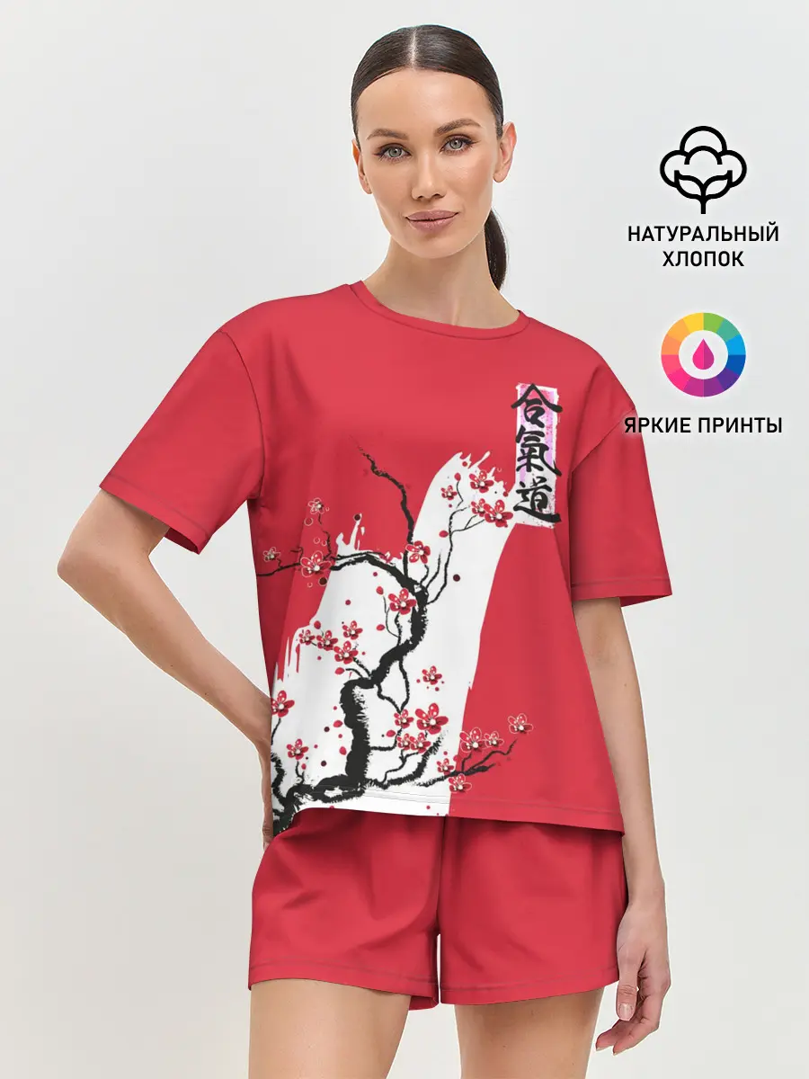 Женская пижама с шортами / Сакура Айкидо