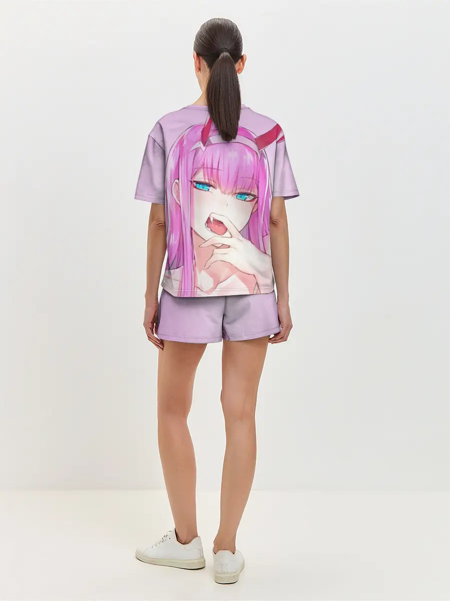 Женская пижама с шортами / ахегао зеро ту