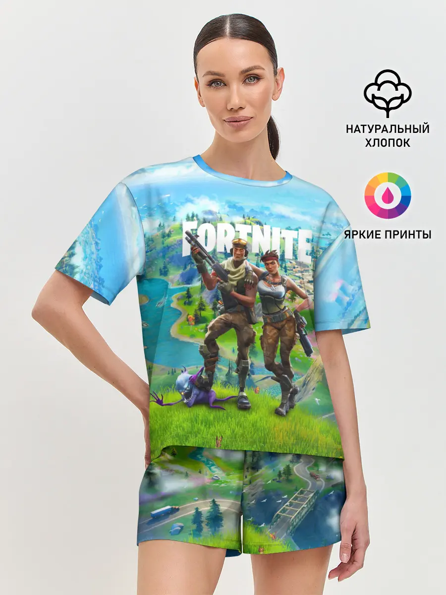 Женская пижама с шортами / Fortnite