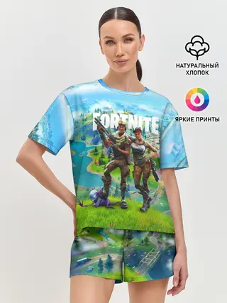 Женская пижама с шортами / Fortnite