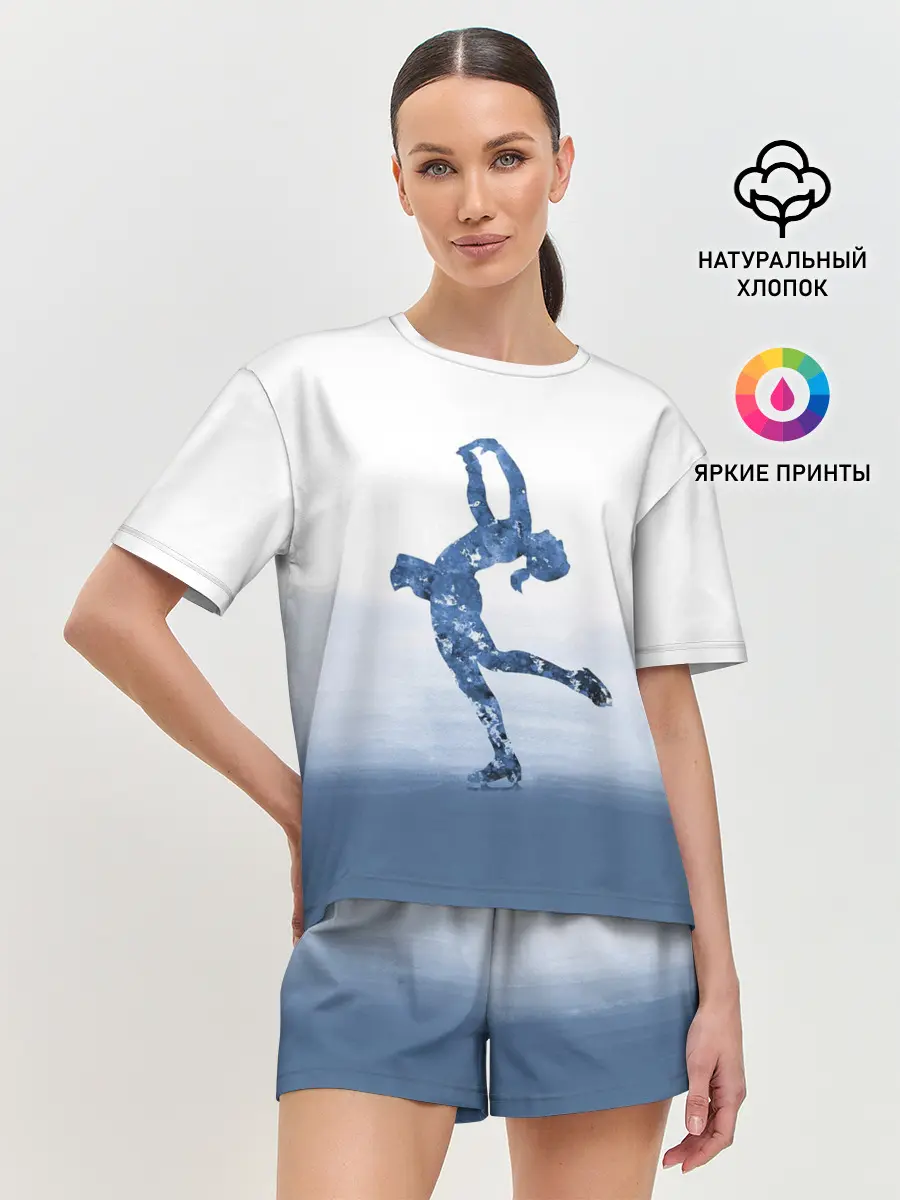 Женская пижама с шортами / Фигурное катание