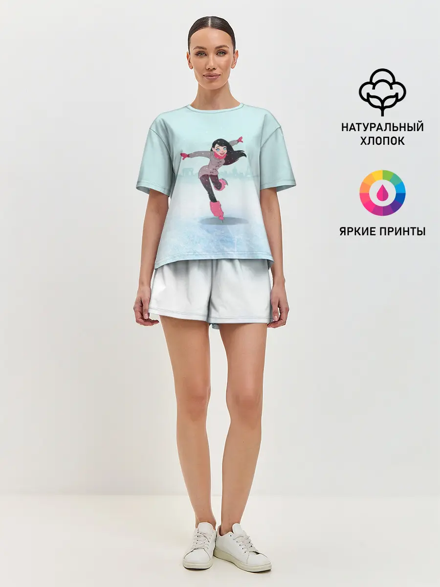 Женская пижама с шортами / Фигурное катание