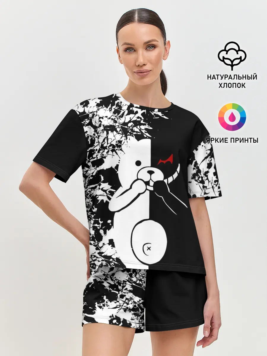 Женская пижама с шортами / MONOKUMA держит руки