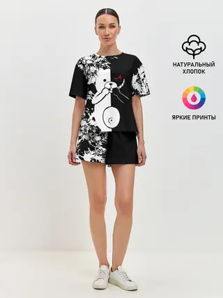 Женская пижама с шортами / MONOKUMA держит руки