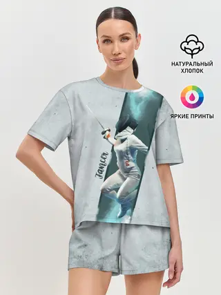 Женская пижама с шортами / Фехтовальщик