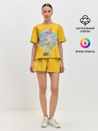 Женская пижама с шортами / Фехтование