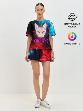 Женская пижама с шортами / Кис-Кис