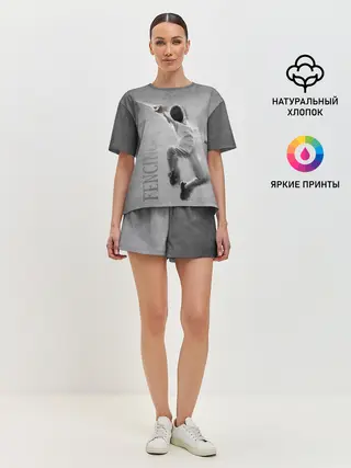 Женская пижама с шортами / Fencing