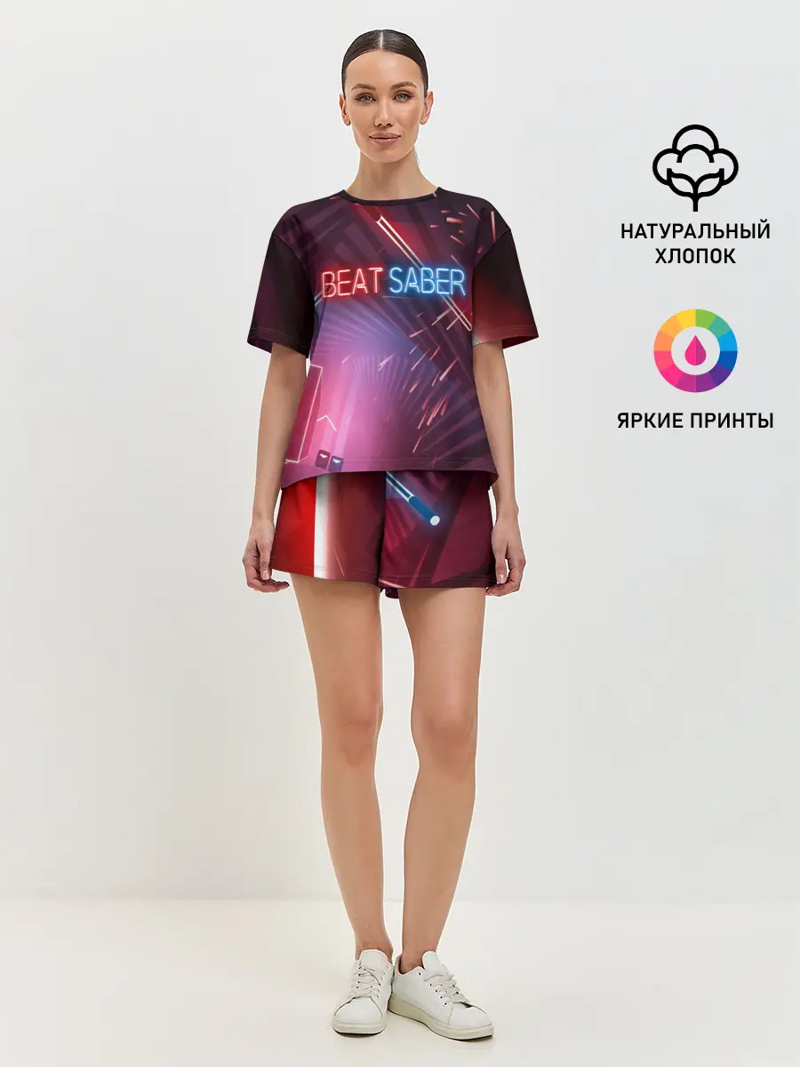 Женская пижама с шортами / Beat Saber