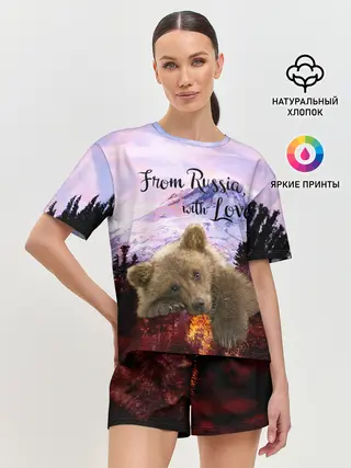 Женская пижама с шортами / Из России с любовью