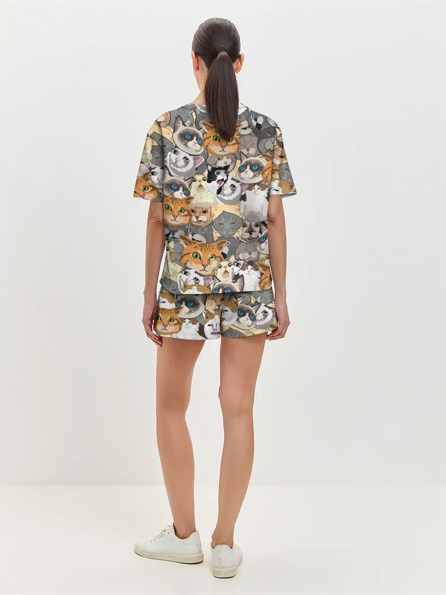 Женская пижама с шортами / ALL CATS MEMES