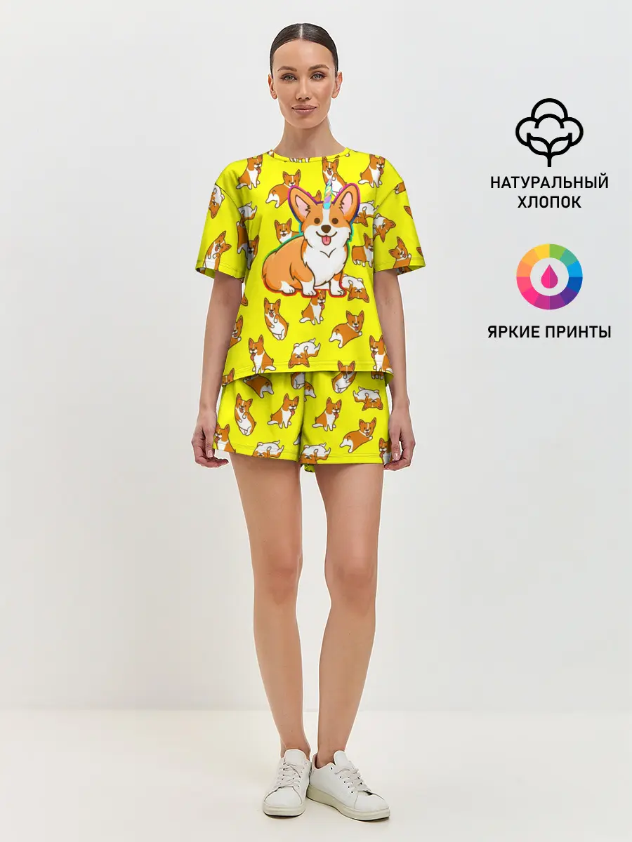 Женская пижама с шортами / Corgi