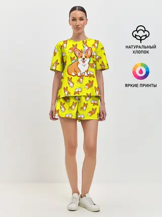 Женская пижама с шортами / Corgi