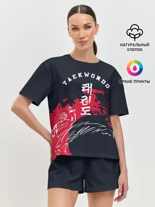 Женская пижама с шортами / Тхэквондо