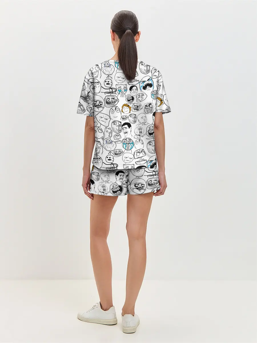 Женская пижама с шортами / МЕМЫ