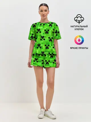 Женская пижама с шортами / MINECRAFT | МАЙНКРАФТ