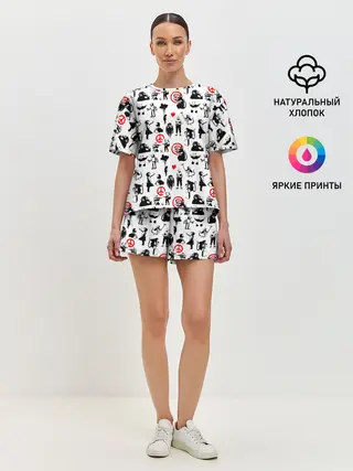 Женская пижама с шортами / Banksy