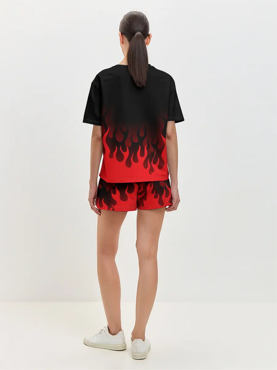 Женская пижама с шортами / Монокума despair горит