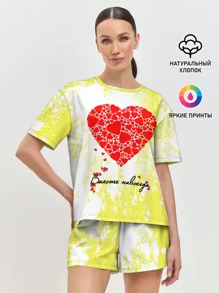 Женская пижама с шортами / Вместе навсегда