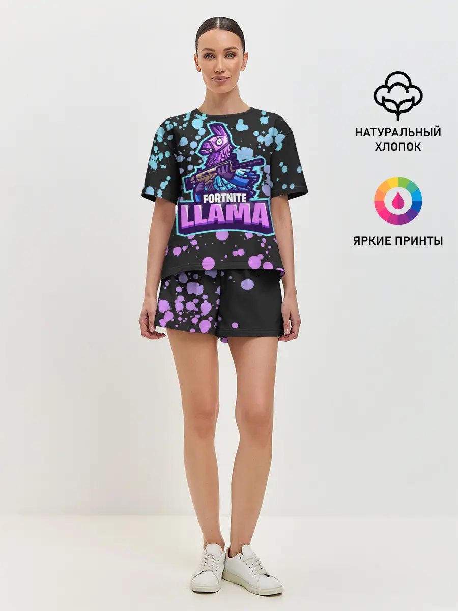 Женская пижама с шортами / Fortnite LLAMA