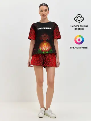 Женская пижама с шортами / UNDERTALE CHARA