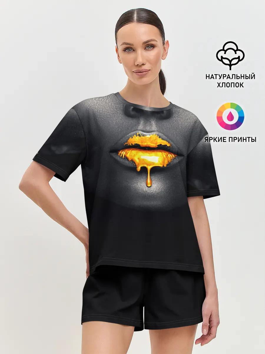 Женская пижама с шортами / Мода: Губы