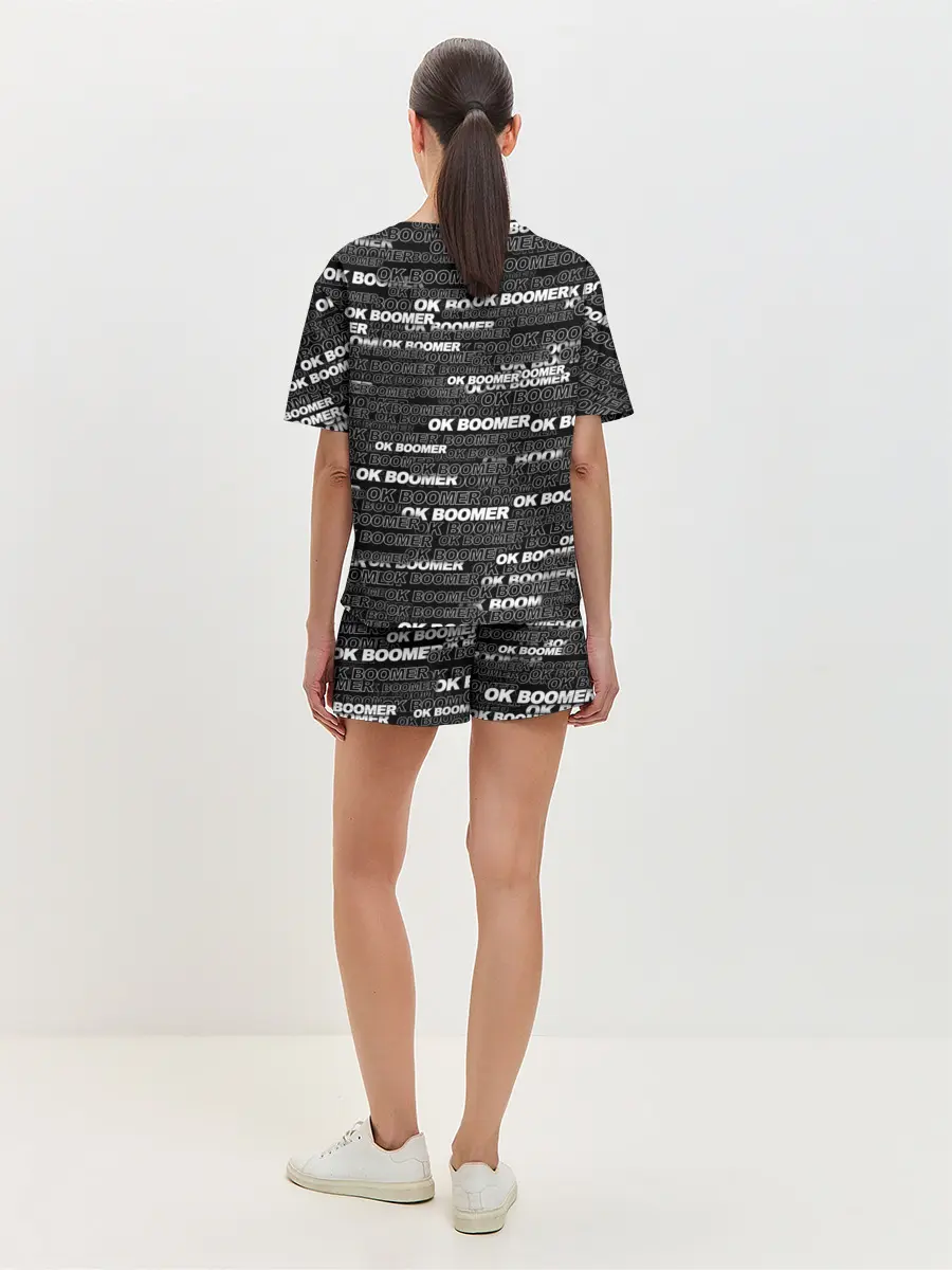 Женская пижама с шортами / OK BOOMER
