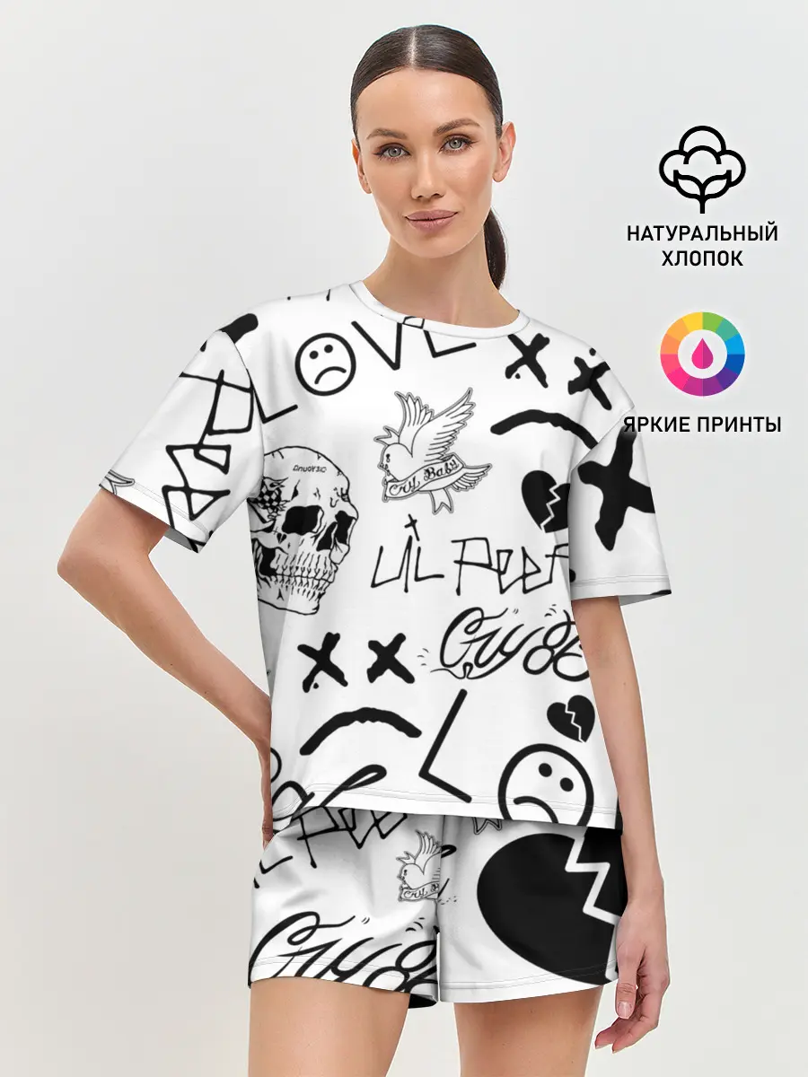 Женская пижама с шортами / Lil Peep