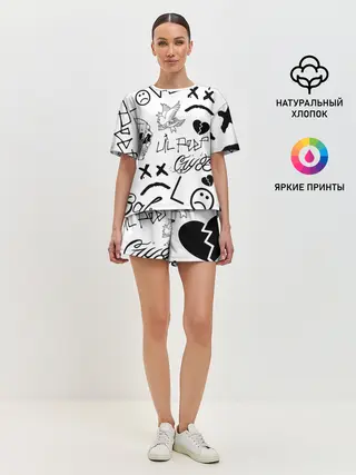 Женская пижама с шортами / Lil Peep