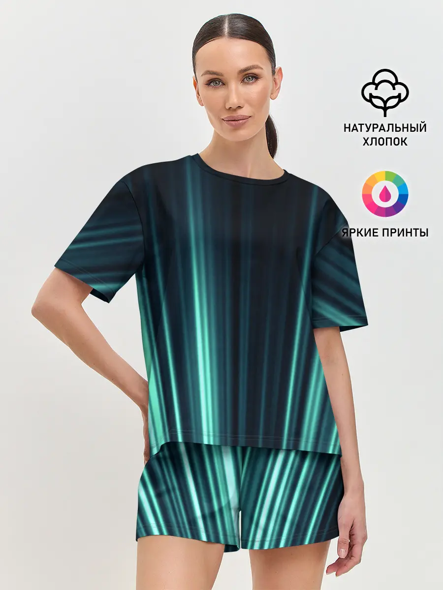 Женская пижама с шортами / текстура