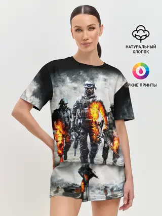 Женская пижама с шортами / Battlefield | Батлфилд