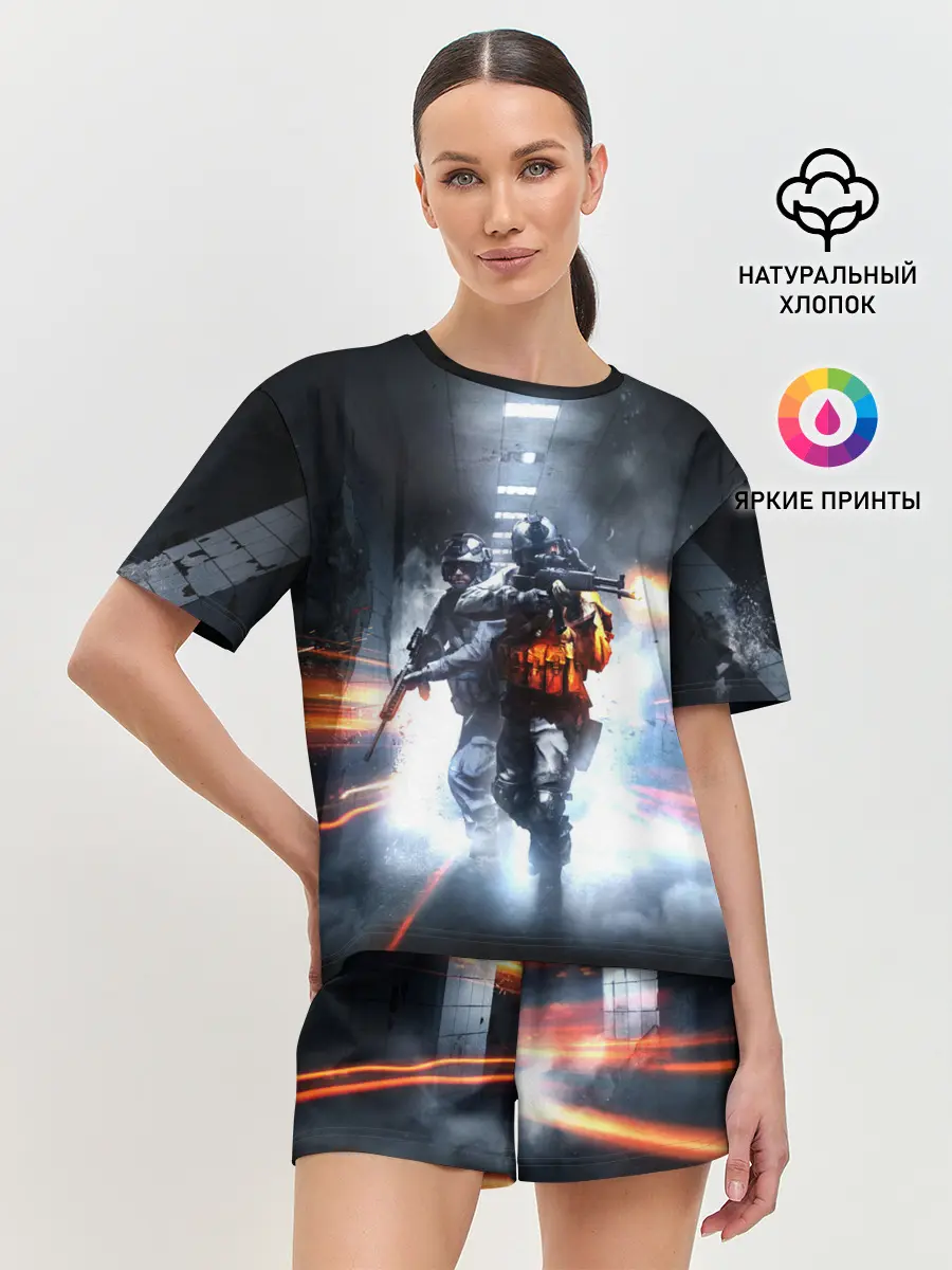 Женская пижама с шортами / Battlefield