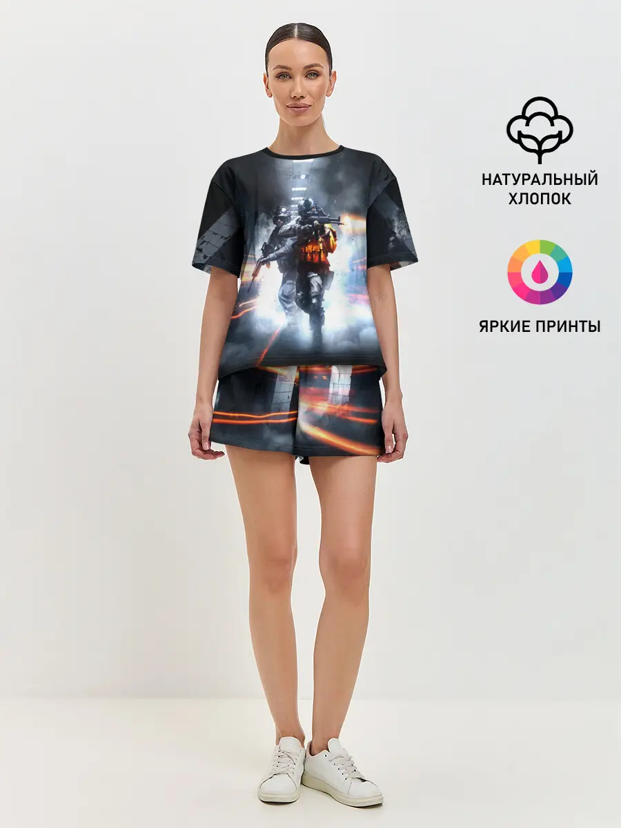 Женская пижама с шортами / Battlefield