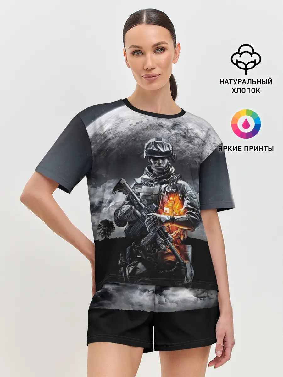 Женская пижама с шортами / Battlefield