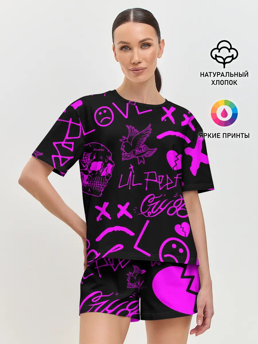 Женская пижама с шортами / Lil Peep