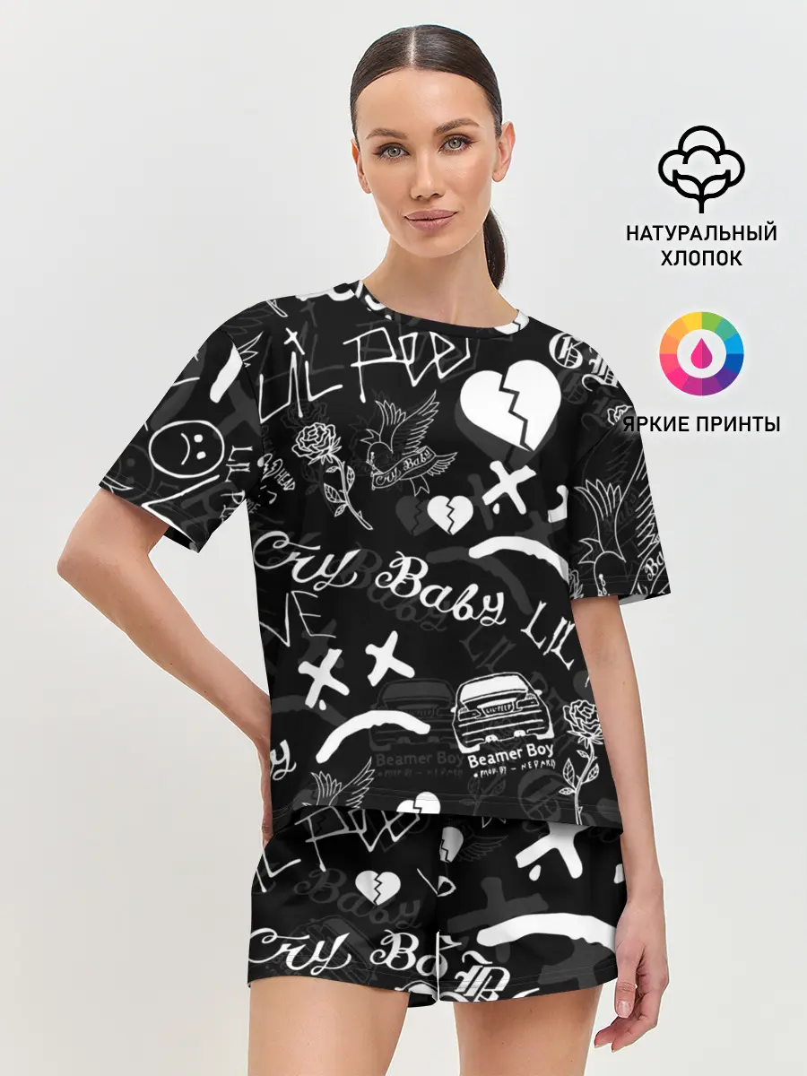 Женская пижама с шортами / LIL PEEP