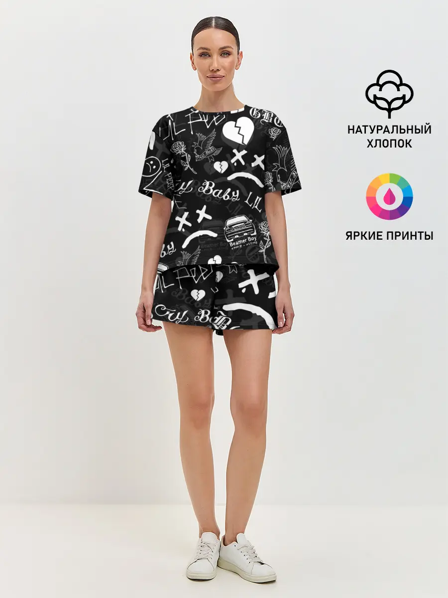 Женская пижама с шортами / LIL PEEP