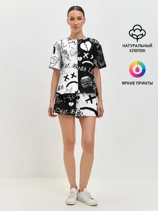 Женская пижама с шортами / LIL PEEP