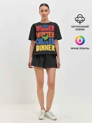Женская пижама с шортами / Winner Chicken Dinner