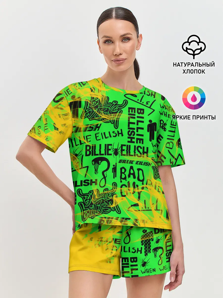 Женская пижама с шортами / BILLIE EILISH.